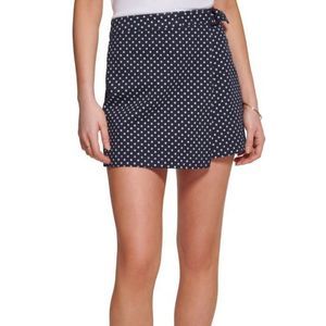 Tommy Hilfiger Navy and White Polka Dot Skort